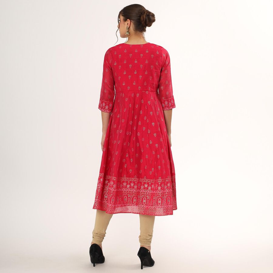 Ladies' Kurta , रानी (फ्यूशिया), large image number null