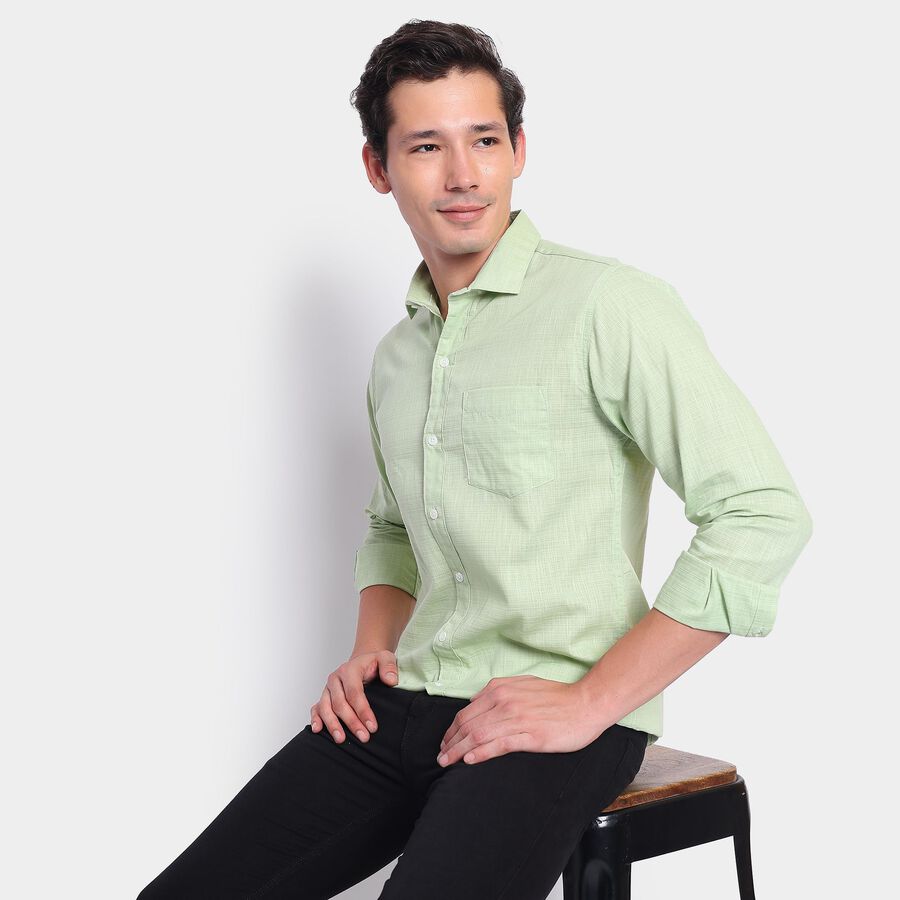 Men's Casual Shirt, Light Green, large image number null