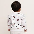 Infants Snow White Cotton Round Neck Casual Sweatshirt, सफ़ेद, small image number null