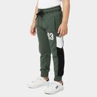 Boys' Green Jogger Fit Graphic Printed Pyjama, Dark Green, small