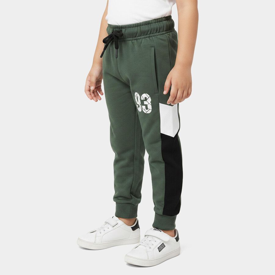 Boys' Green Jogger Fit Graphic Printed Pyjama, Dark Green, large