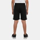 Boys' Black Regular Fit Drawstring Bermuda Shorts, Black, small