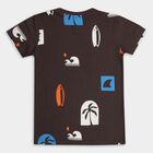 Boys' 100% Cotton Half Sleeves T-Shirt , Charcoal, small image number null