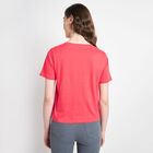 Cotton Round Neck T-Shirt, Coral, small image number null