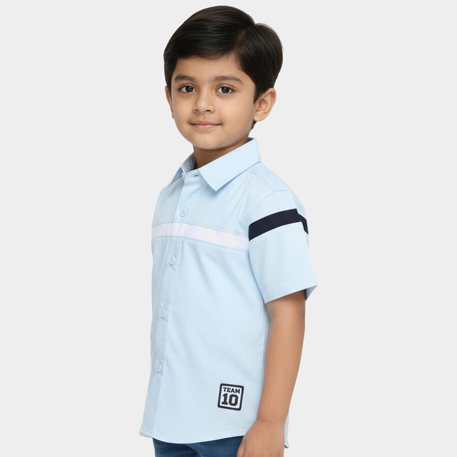 Boys' Casual Shirt, Light Blue, large