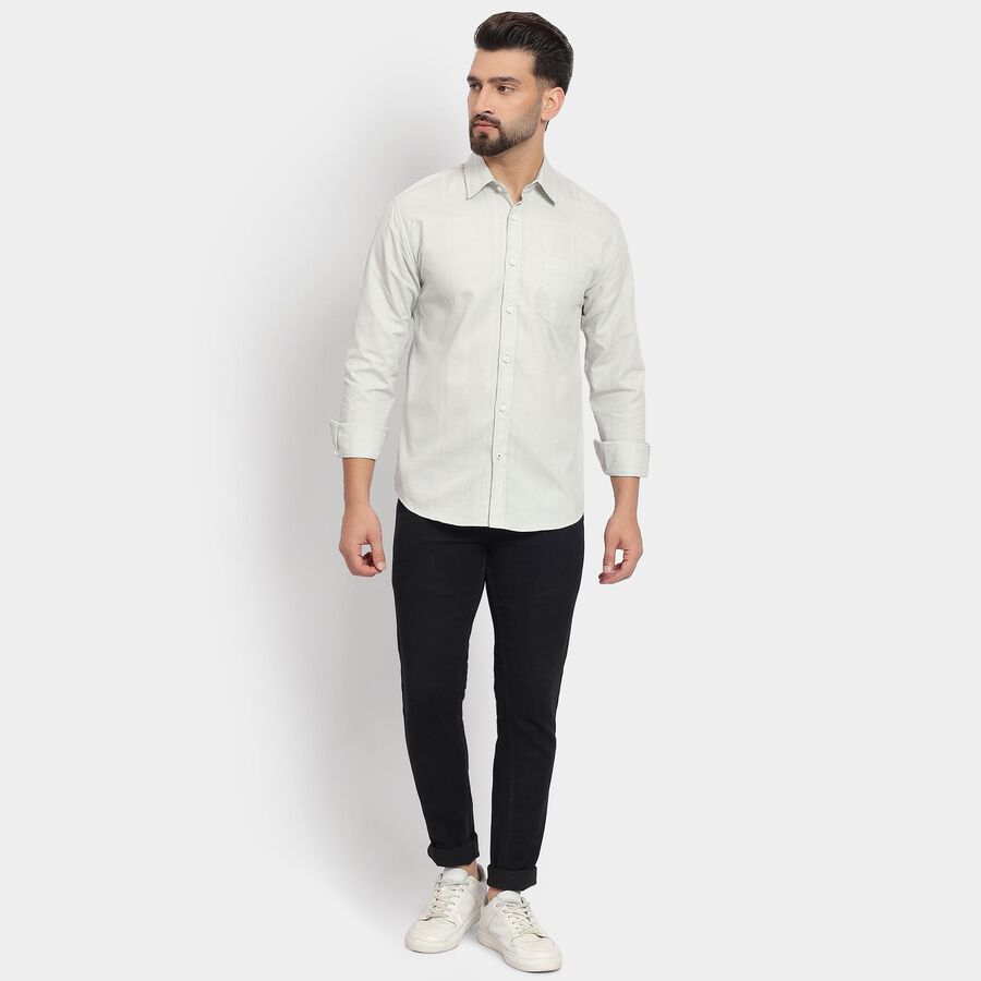Men's 100% Cotton Casual Shirt, Aqua, large image number null