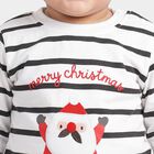 Infants' Charcoal 100% Cotton Round Neck Graphic Print Baba Suit, Charcoal, small