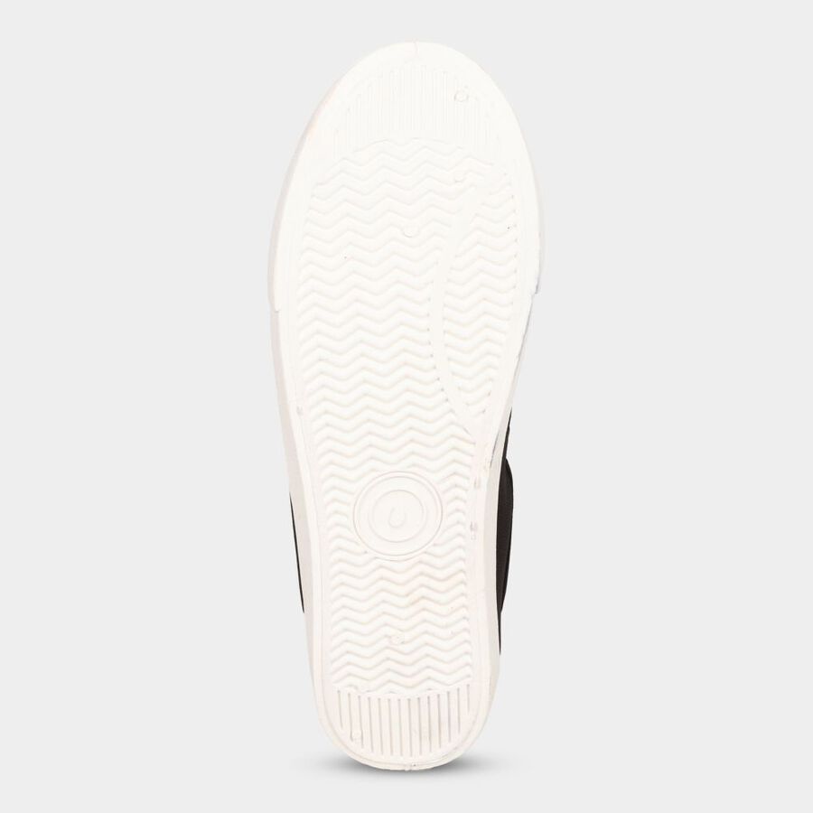 Men's Black Slip-On Casual Shoes, काला, large