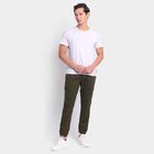 Men's Slim Fit Casual Trousers, Olive, small image number null