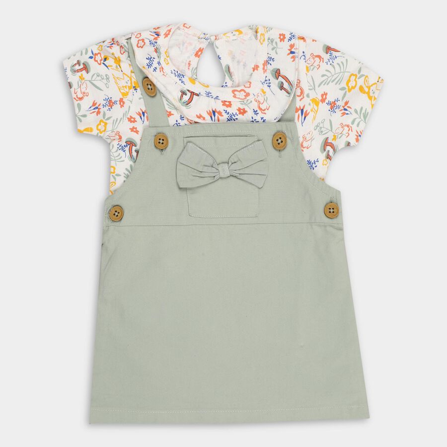 Infants' 100% Cotton Top Skirt , हल्का हरा, large image number null