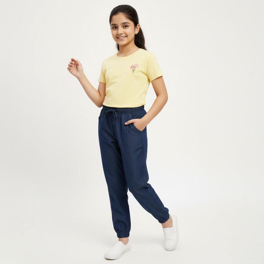 Girls' Jeans, मध्यम नीला, large image number null