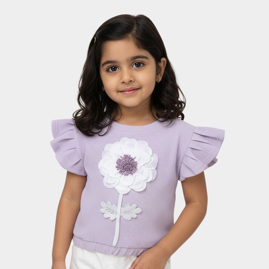 Girls' T-Shirt, लाइलेक, large