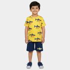 Boys' Knit Baba Suit, Yellow, small