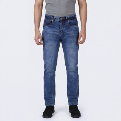 Men's Light Blue Slim Fit Stretchable Jeans