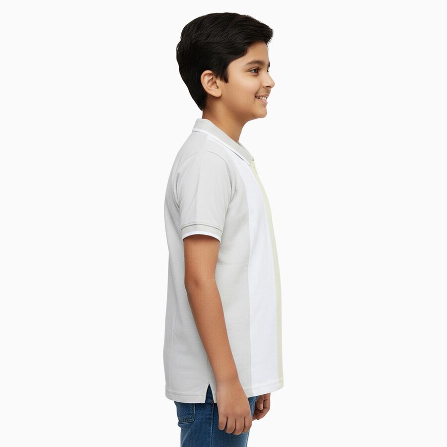 Boys' Half Sleeves T-Shirt, पीला, large image number null