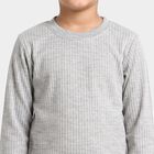 Boys Grey Long Sleeve Thermal, मिश्रित हल्का ग्रे, small