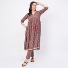 Women's Maroon Solid Ethnic Set, Maroon, small