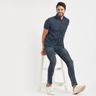 Cotton Printed Casual Shirt, Navy Blue, small image number null
