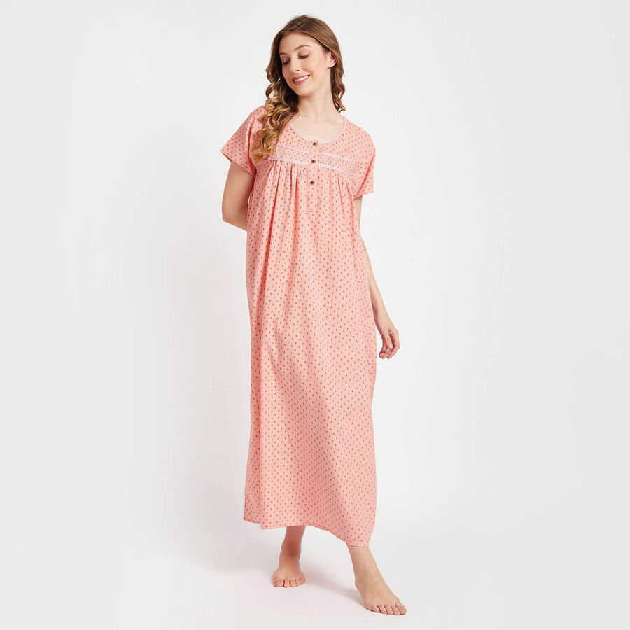 All Over Print Nighty, Peach, large image number null