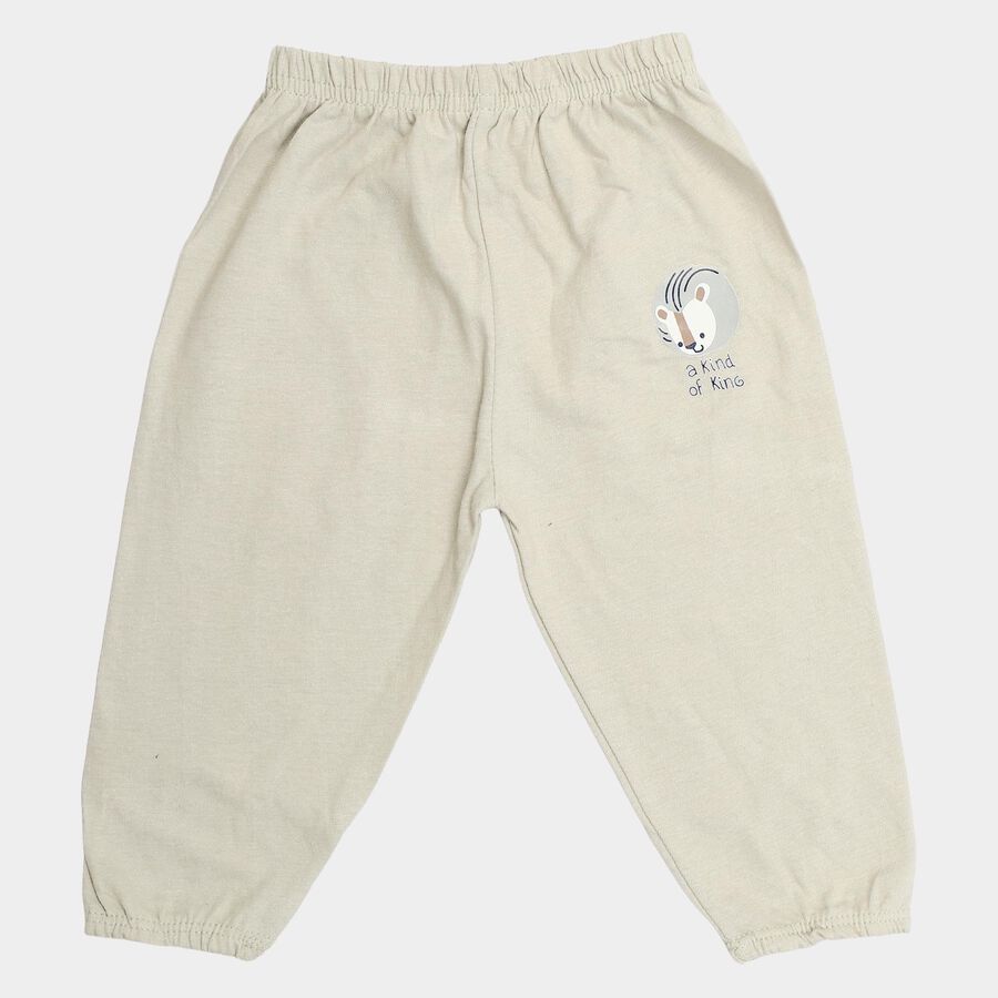 Infants' Light Grey Jogger Graphic Printed Pyjama, Light Grey, large