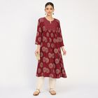 Ladies' Kurta, Maroon, small image number null