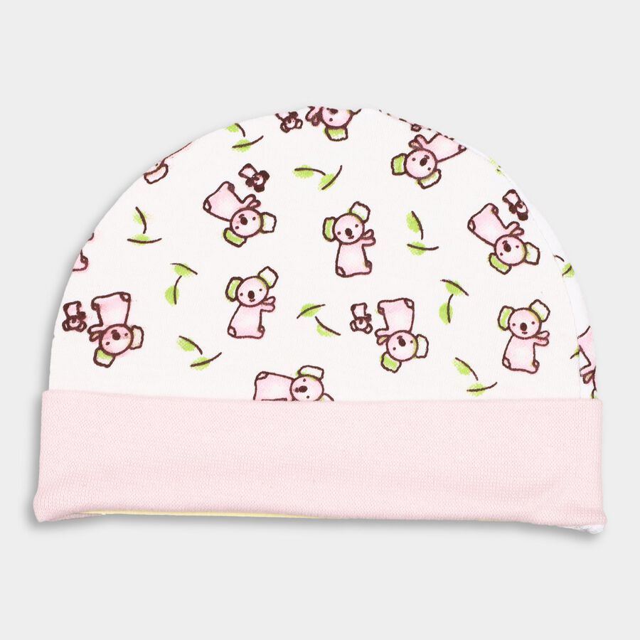 Infants' Cotton Gift Set (Cap, Mittens, Booties), Pink, large