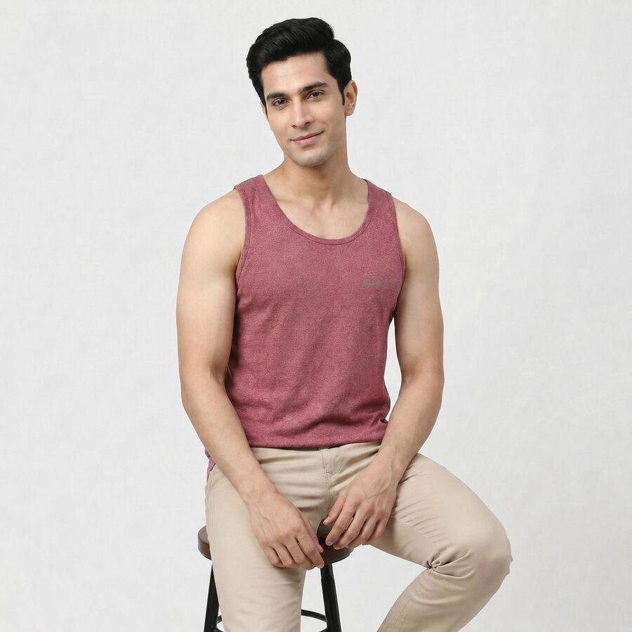 Men's Pink Round Neck Muscle Gym T-Shirt, गुलाबी, large