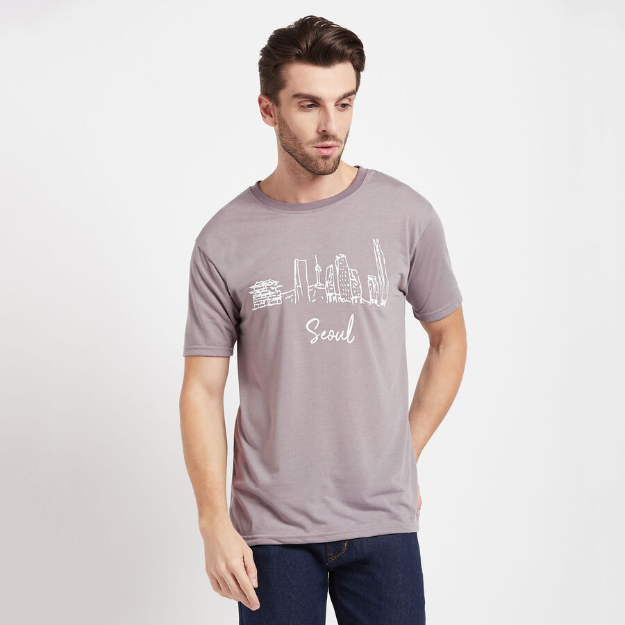Round Neck T-Shirt, Dark Grey, large image number null
