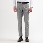Men's Slim Fit Formal Trousers, हल्का ग्रे, small image number null