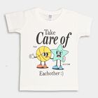 Boy's 100% Cotton Half Sleeves T-Shirt , Off White, small image number null