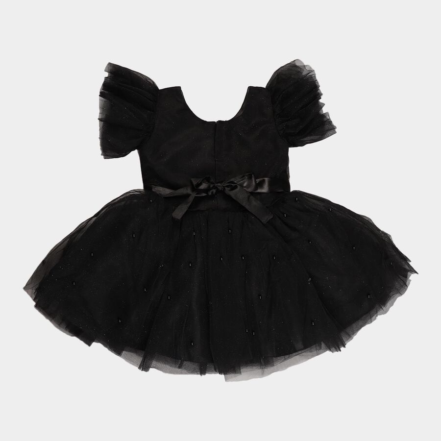 Girls Frock, Black, large image number null