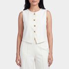 Women's White Solid Co-ord Set, Off White, small