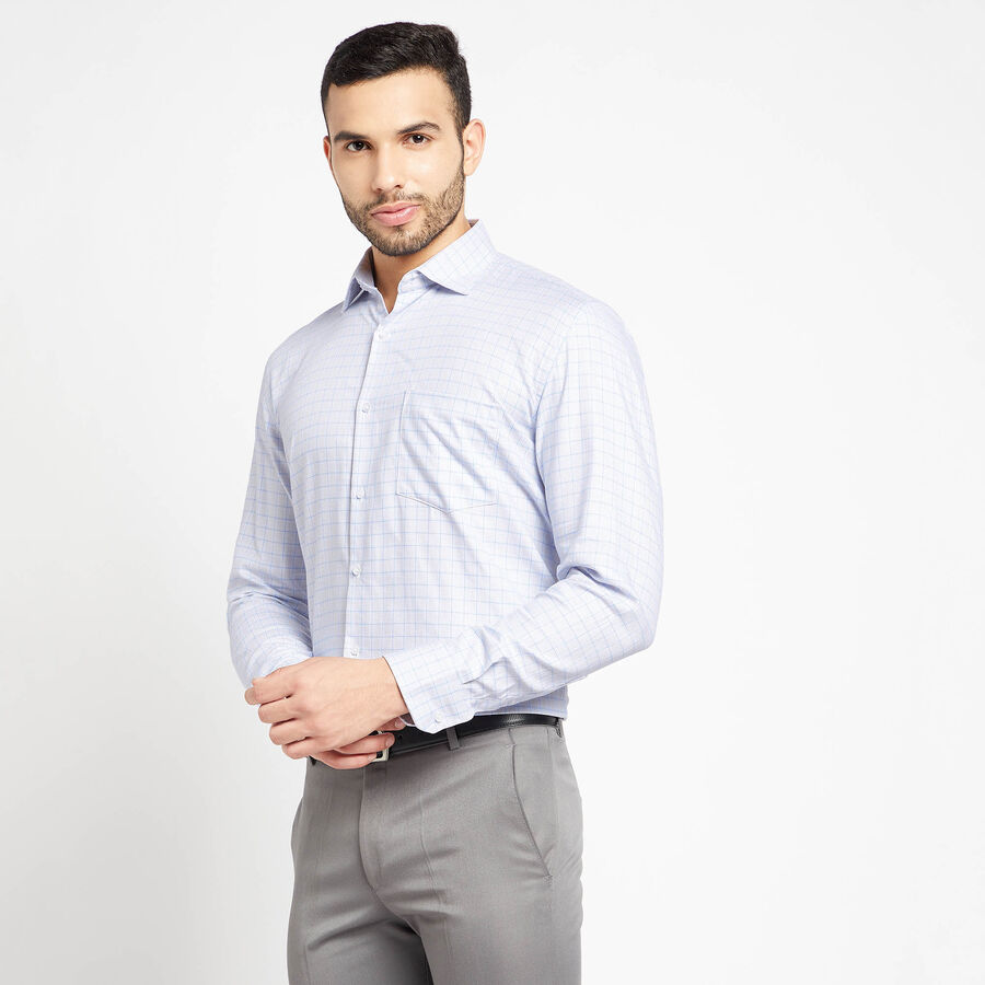 Cotton Checks Casual Shirt, Beige, large image number null
