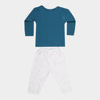 Infants Cotton Round Neck Baba Suit, Mid Blue, small image number null