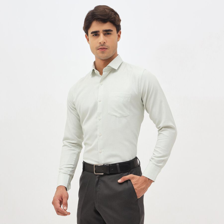 Men's Light Sage Green Classic Formal Shirt, Light Green, large image number null