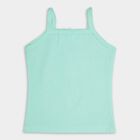 Girls' 100% Cotton Vest, हल्का हरा, small image number null