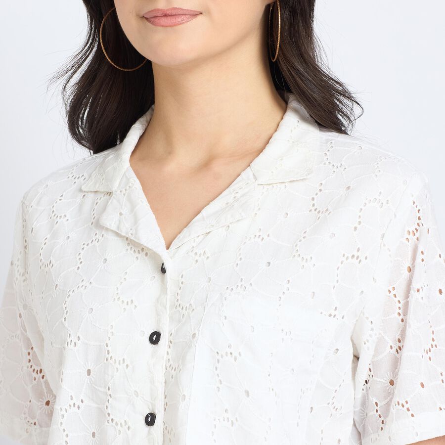 Ladies' 100% Cotton Shirt, White, large image number null