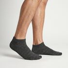 Men Ankle Length Regular Fit Pack of 3 Socks ( Black, Grey, Charcoal ), चारकोल, small