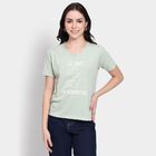 Ladies' Round Neck T-Shirt, Light Green, small