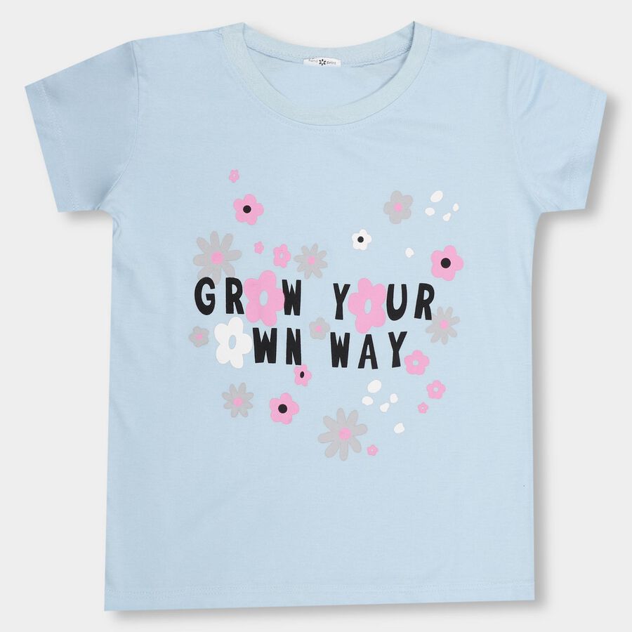 Girls' T-Shirt , हल्का नीला, large image number null