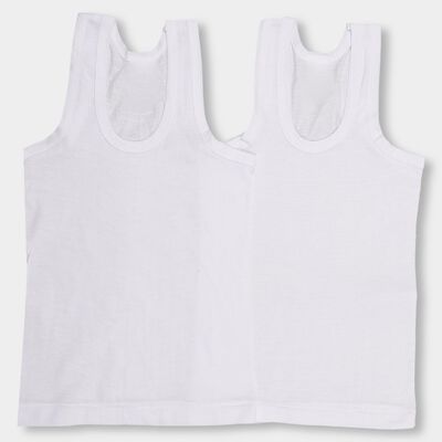 Boys' 100% Cotton Vest (Pack of 2)