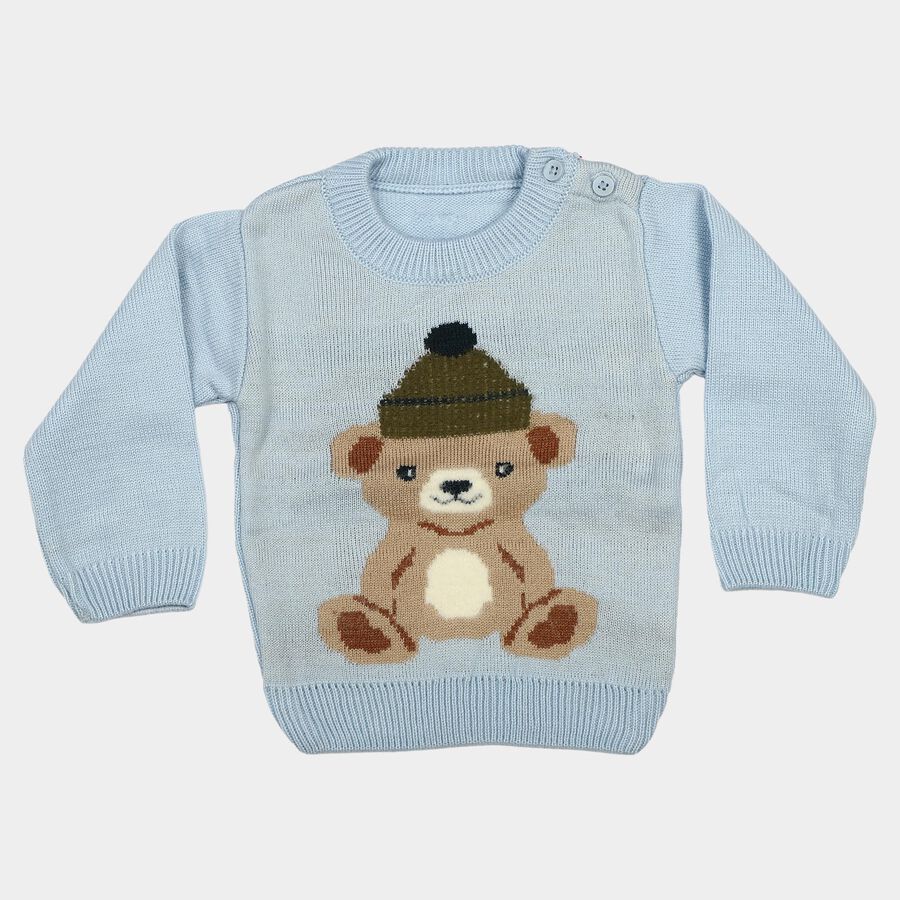 Infants' Light Blue Crew Neck Pullover, Light Blue, large