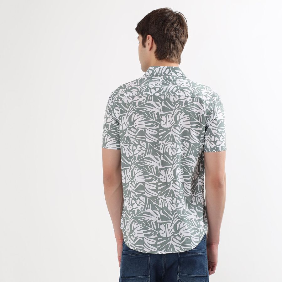 Men's 100% Cotton Casual Shirt, Light Green, large image number null