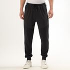 Men's Jet Black Regular Fit Jogger Track Pants, Dark Grey, small image number null