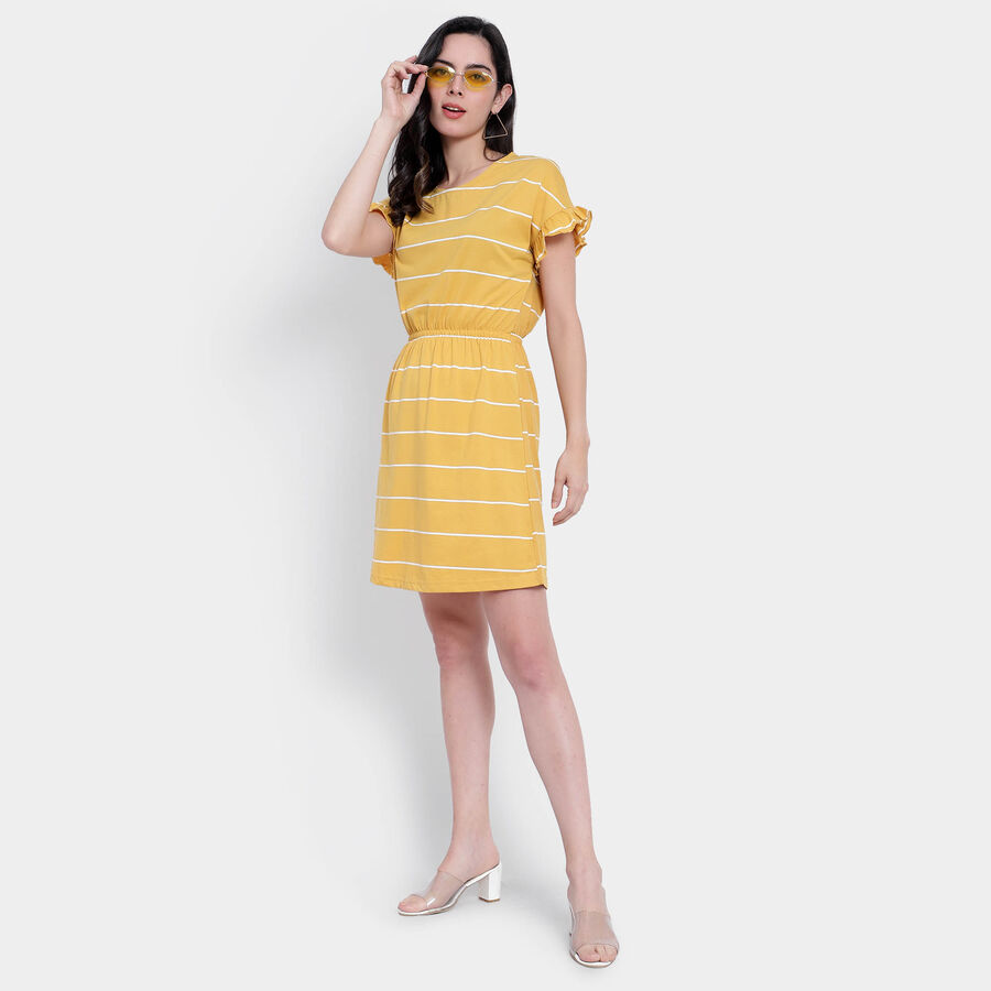 Stripes Dress, Yellow, large image number null