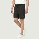 Men's Charcoal Regular Fit Athletic Bermuda Shorts, गहरा ग्रे, small