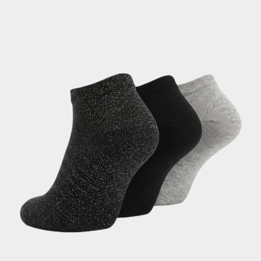 Men's Ankle Length Pack of 3 Socks ( Grey, Charcoal, Black ), चारकोल, large