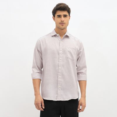 Men's Muted Khaki Slim Fit Casual Shirt