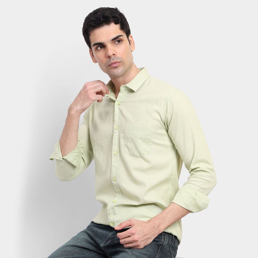 Men's Cotton Casual Shirt , Light Green, large image number null