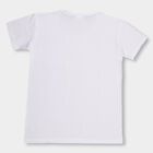 Girls' Snow White Round Neck Casual T-Shirt, White, small image number null